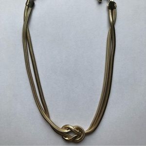 Gold knot necklace